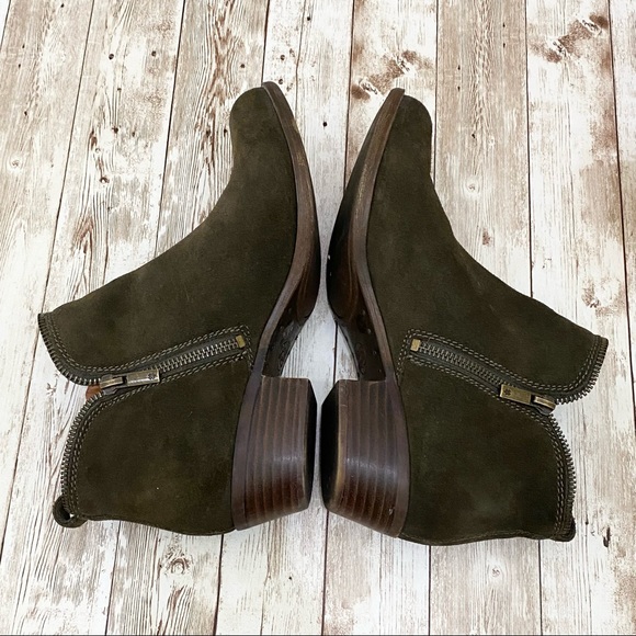 Lucky Brand “Bartalino” Olive Suede Leather Bootie - Picture 10 of 13